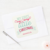 Mein sehr frohes kleines Weihnachtskind 1. Weihnac Quadratischer Aufkleber (Umschlag)