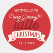 Mein sehr frohes kleines Weihnachtskind 1. Weihnac Runder Aufkleber (Vorderseite)