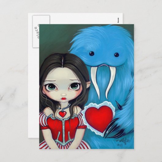 "Mein sehr merkwürdiger Valentinsgruß-" Postkarte (Vorne/Hinten)