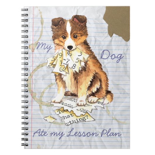 Mein Sheltie Ate my Lessingplan Notizblock (Vorderseite)