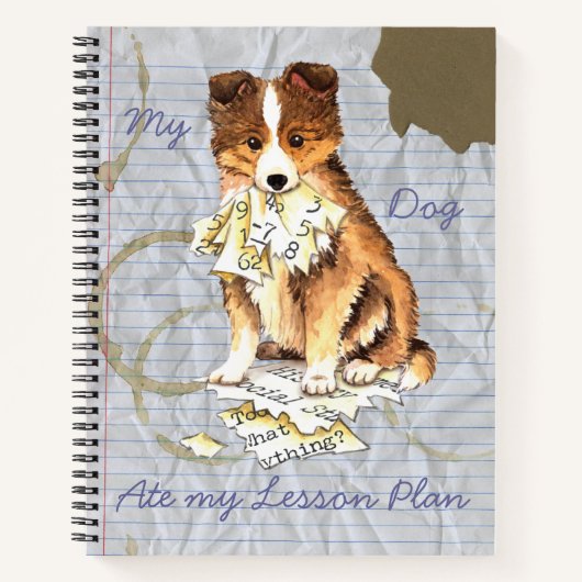 Mein Sheltie Ate My Lessingplan Notizbuch (Vorderseite)