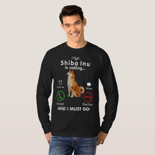 Mein shiba inu nennt lustigen Geschenk-T - Shirt (Vorne ganz)