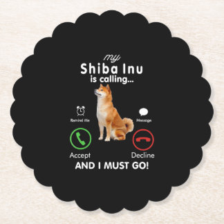 Mein shiba inu ruft | Spaß Dog Gift Untersetzer