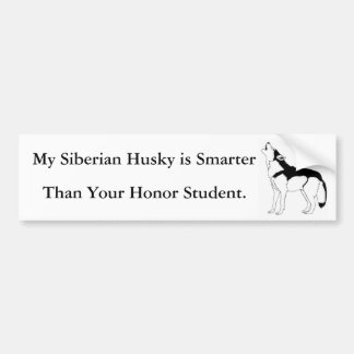 Mein sibirischer Husky ist intelligenter Autoaufkleber