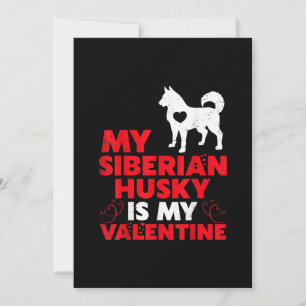 Mein sibirischer Husky ist mein Valentine Husky Dankeskarte