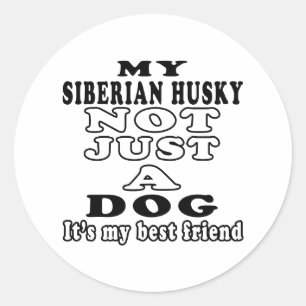 Mein sibirischer Husky ist nicht nur ein Hund Runder Aufkleber