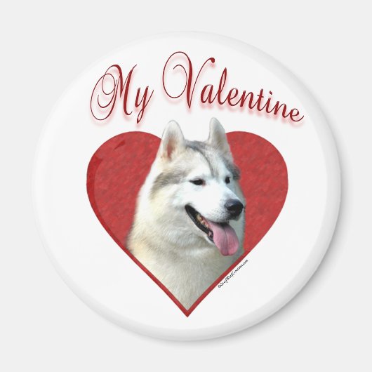 Mein sibirisches Husky-Valentin: Huskies der Liebe Magnet (Vorne)