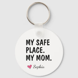 Mein sicherer Ort Meine Mama Personalisiertes Gesc Schlüsselanhänger