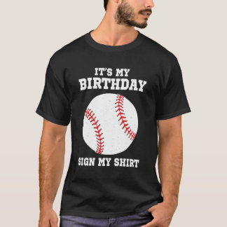 Mein Sign up für meinen Baseball Player T-Shirt