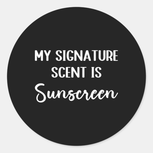 Mein Signature Scent ist Sunscreen Skincare Esthet Runder Aufkleber (Vorderseite)