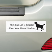 Mein silberner Labrador ist intelligenter als Ihr Autoaufkleber (Auf Auto)