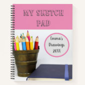Mein Sketch-Pad für ihr Art Zeichnend Notebook Notizblock (Vorderseite)