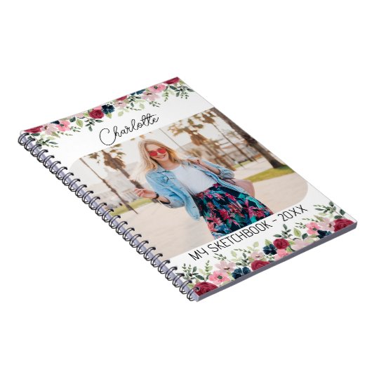 Mein Sketchbook Benutzerdefiniertes Foto | Minimal Notizblock (Rechte Seite)