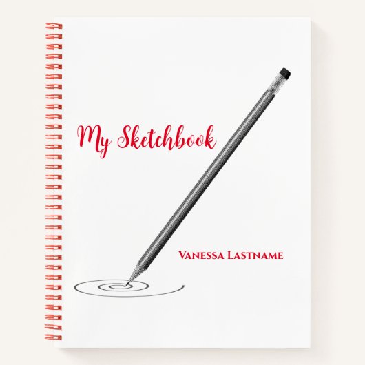 Mein Sketchbook mit Name Personalisierung Notizblock (Vorderseite)