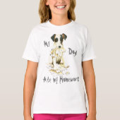 Mein Smooth Fox Terrier Ate My Hausaufgaben T - Sh T-Shirt (Vorderseite)