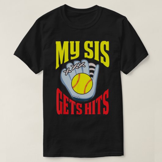 Mein Sohn bekommt den Bruder einer Softball-Schwes T-Shirt (Design vorne)