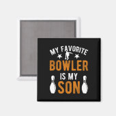 Mein Sohn Bowling Vater eines Bowler Vater Bowling Magnet (Vorderseite/Rückseite)