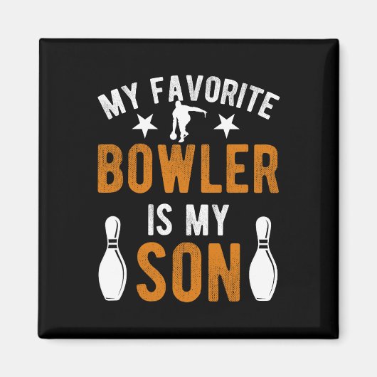 Mein Sohn Bowling Vater eines Bowler Vater Bowling Magnet (Vorne)
