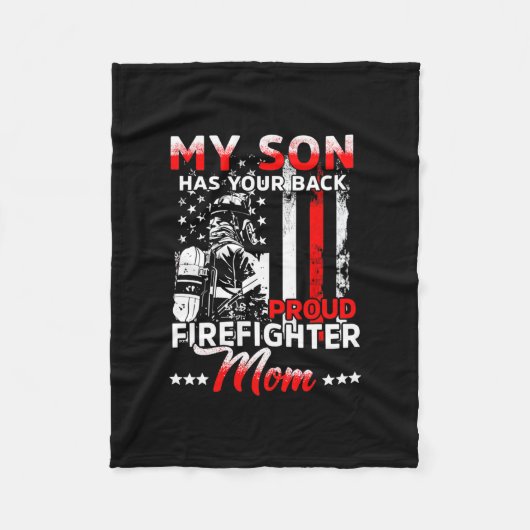 Mein Sohn hat deine Mama zum Feuerwehrmann Fleecedecke (Vorderseite)