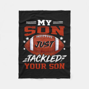Mein Sohn hat gerade deinen Spaß am Son Football g Fleecedecke