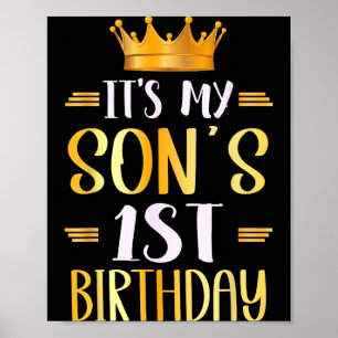 Mein Sohn hat heute seinen 1. Geburtstag Herzliche Poster