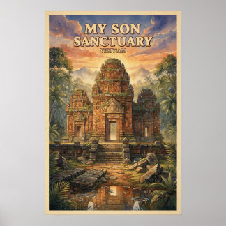 Mein Sohn Heiligtum Vietnam Vintage Reise Poster