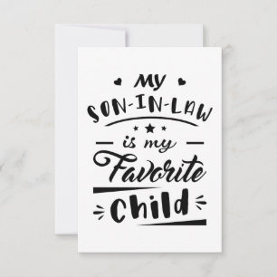 Mein Sohn im Gesetz ist mein Lieblingskind Dankeskarte