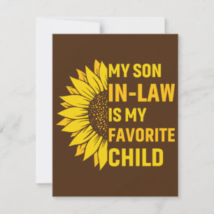 Mein Sohn im Gesetz ist mein Lieblingskind Dankeskarte
