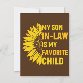 Mein Sohn im Gesetz ist mein Lieblingskind Dankeskarte