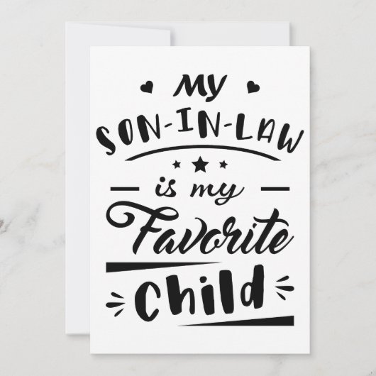 Mein Sohn im Gesetz ist mein Lieblingskind Einladung (Vorderseite)