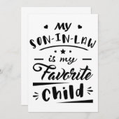 Mein Sohn im Gesetz ist mein Lieblingskind Einladung (Vorne/Hinten)