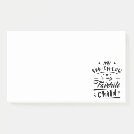 Mein Sohn im Gesetz ist mein Lieblingskind Post-it Klebezettel (Vorderseite)