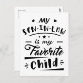 Mein Sohn im Gesetz ist mein Lieblingskind Postkarte (Vorne/Hinten)