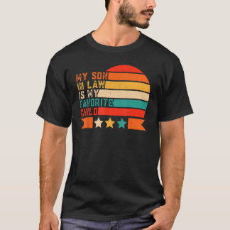 Mein Sohn im Gesetz ist mein Lieblingskinder Retro T-Shirt