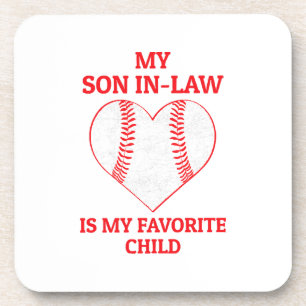 Mein Sohn im Jura ist mein Lieblingskind - Basebal Getränkeuntersetzer