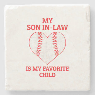 Mein Sohn im Jura ist mein Lieblingskind - Basebal Steinuntersetzer