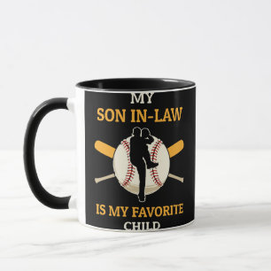 Mein Sohn im Jura ist mein Lieblingskind Baseball  Tasse