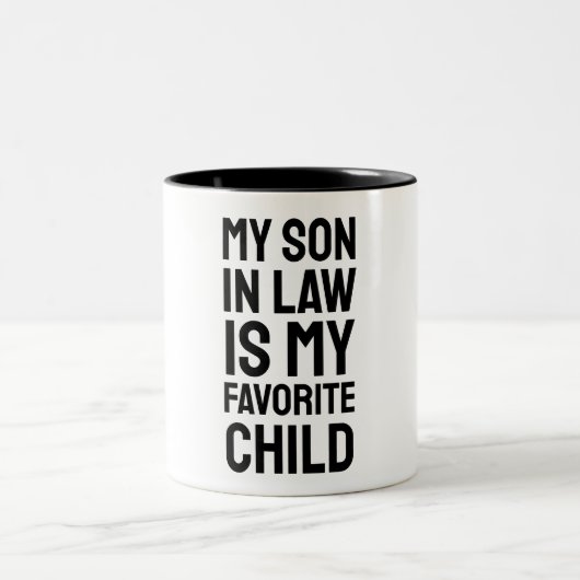 Mein Sohn im Jura ist mein Lieblingskind - die son Zweifarbige Tasse (Mittel)