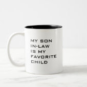 Mein Sohn im Jura ist mein Lieblingskind, moderne Zweifarbige Tasse (Links)