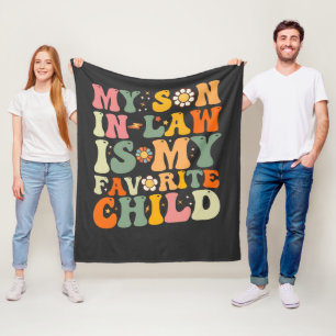 Mein Sohn im Jura ist mein Lieblingskind Retro Gro Fleecedecke