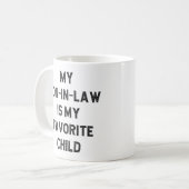 Mein Sohn im Jura ist mein liebstes Kind Kaffeetasse (Vorderseite Links)