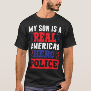 Mein Sohn ist ein echter amerikanischer Heldenpoli T-Shirt