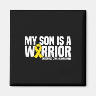Mein Sohn ist ein Krieger-Gelber Ribbon-Kinderkreb Magnet