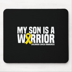 Mein Sohn ist ein Krieger-Gelber Ribbon-Kinderkreb Mousepad