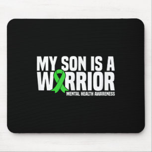 Mein Sohn ist ein Krieger-Grüne-Ribbon-Geisteskran Mousepad