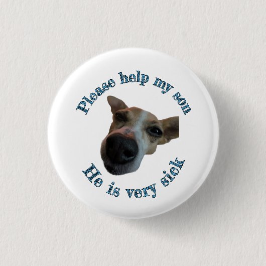 Mein Sohn ist hässlich Button (Vorderseite)