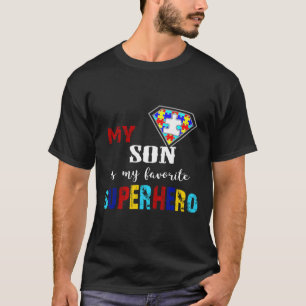 Mein Sohn ist mein Lieblingsheld Autismus Awarenes T-Shirt