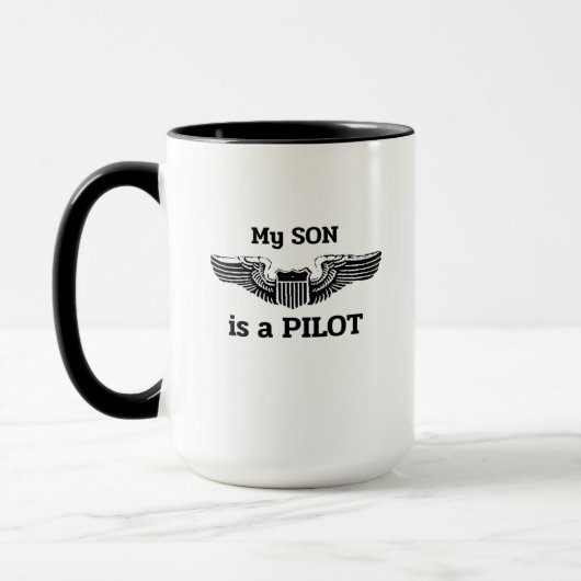 Mein Sohn ist Pilot Tasse (Links)