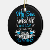 Mein Sohn ist super phantastisch Keramik Ornament (Links)