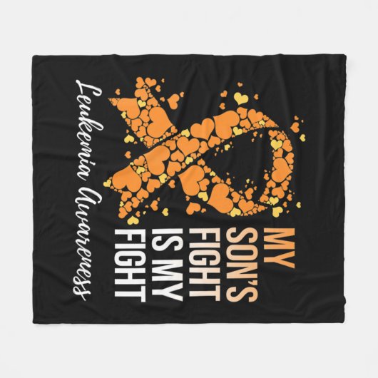 Mein Sohn kämpft gegen Leukämie Fleecedecke (Vorderseite (Horizontal))